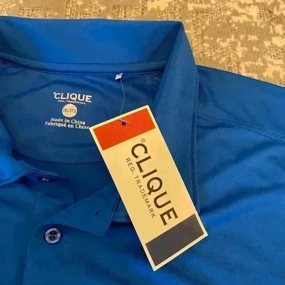 Clique By Cutter & Buck United Short Sleeve Collared Polo Size 3XL color Blue‎ - Picture 4 of 5